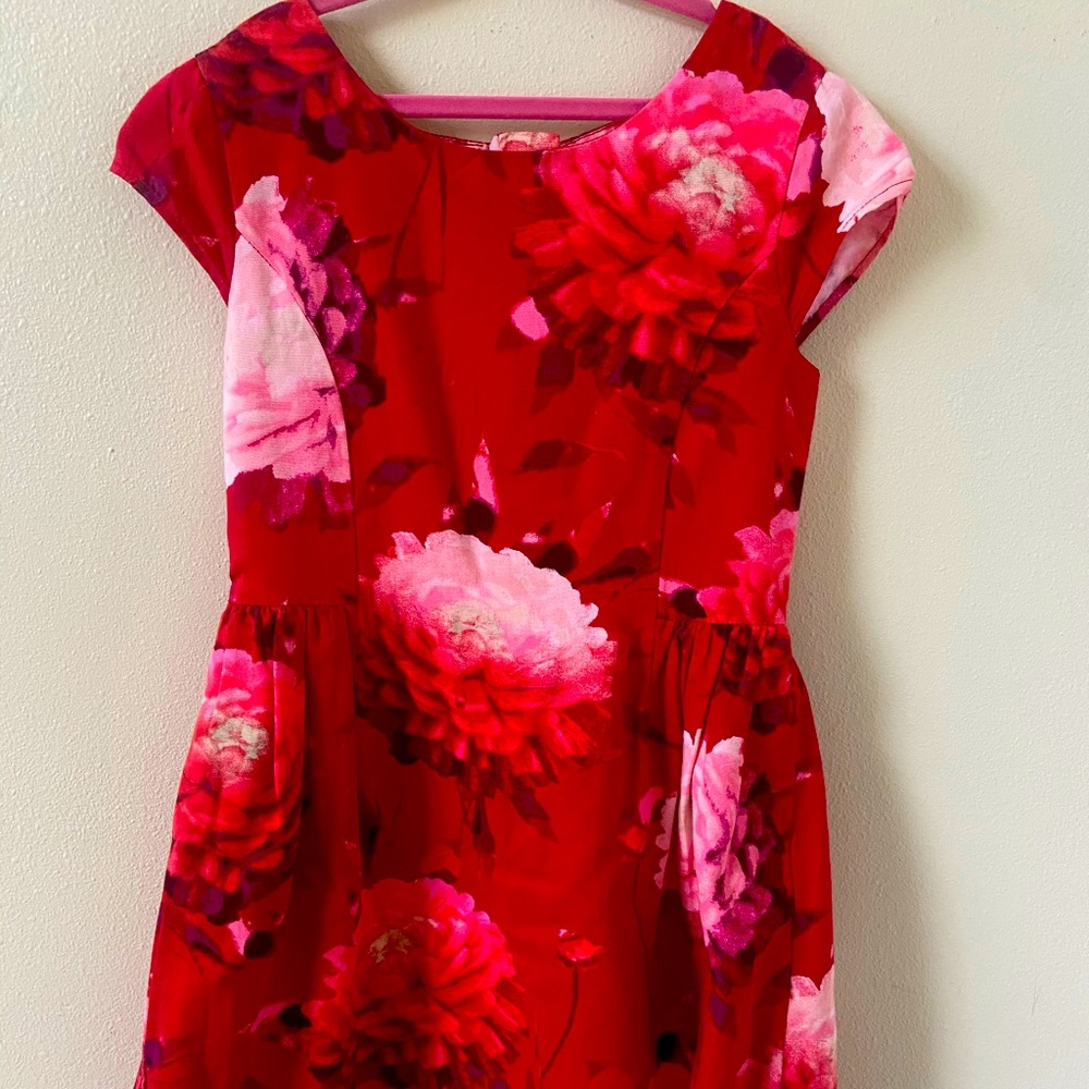 Gap girls sz 8 red floral dress